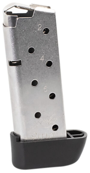 Kimber Mfg, Inc 1200845A Micro 9  7rd Extended 9mm Luger Silver Stainless Steel