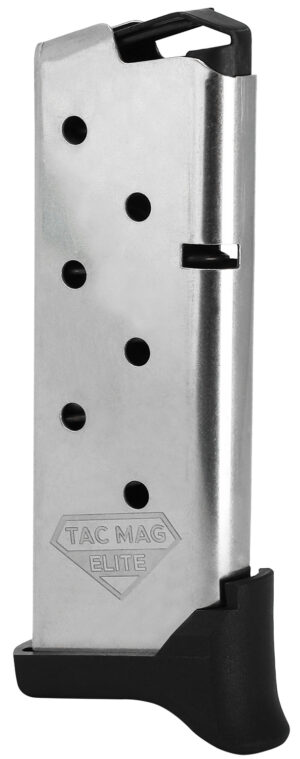 Kimber Mfg, Inc 1200930A Micro 9 Tac-Mag 7rd Extended 9mm Luger Silver Steel