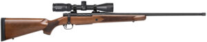 Mossberg 28238 Patriot w/Optic Full Size 450 Bushmaster 4+1 20" Matte Blued Threaded Barrel, Matte Blued Drilled & Tapped Receiver, Walnut Fixed Stock, Vortex Crossfire II 3-9x40mm Scope, Right Hand