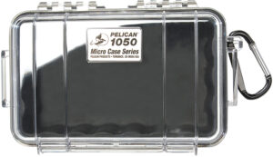 Pelican 1050025100 Micro Case Black/Clear Polycarbonate 7.99" Long