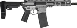 CMMG 30AF20ATNG Banshee Mk4 300 Blackout 30+1 8" Black Nitride Threaded Barrel, M-LOK Handguard, Tungsten Cerakote Aluminum Receiver w/Picatinny Rail, Black Polymer CMMG RipBrace, CMMG Zeroed Grip