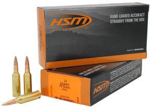 HSM 22ARC1N Varmint 22ARC 75gr Hollow Point Boat Tail 20 Per Box/25 Case
