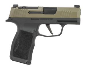 Sig Sauer 365X9GXR3P P365X  Micro-Compact 9mm Luger 12+1 3.10" Black Moss Green Stainless Steel Optic Ready/Serrated Slide, Black Stainless Steel Frame w/Accessory Rail, Textured Grip, RMSc Footprint
