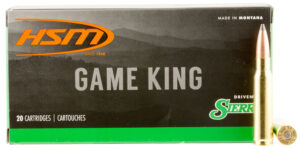 HSM 30842N Game King  308 Win 165 gr Sierra GameKing Spitzer Boat Tail 20 Per Box/ 25 Case