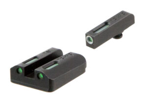 TruGlo TG13TA2A TFX Black | Green Tritium & Fiber Optic White Outline Front Sight Green Tritium & Fiber Optic Rear Sight