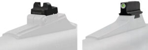 TruGlo TG231F1W Tritium Pro Black | Green Tritium White Outline Front Sight Green Tritium Rear Sight