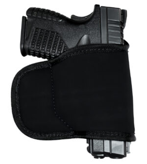 GrovTec US Inc GTHL15098BLK Multi-Fit OWB Size 98 Black Suede Belt Loop Fits Small/Med Semi-Auto Right Hand