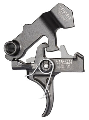 Geissele Automatics 05157 Super Scar  Black Oxide Curved Trigger Two-Stage 3.20-4.60 lbs Draw Weight for FN SCAR