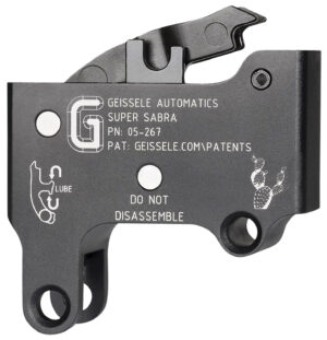 Geissele Automatics 05267 Super Sabra Trigger Pack Two-Stage Curved Trigger with 5.50-7.50 lbs Draw Weight & Black Oxide Finish for IWI Tavor, X95