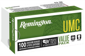 Remington Ammunition 23765 UMC Value Pack 9mmLuger 115gr Full Metal Jacket 100 Per Box/6 Case