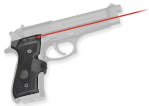 Crimson Trace 0119201 Lasergrips Mil-Spec Fits Beretta 92/96/M9, Red Laser Black Polymer