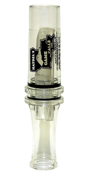 Haydel's Game Calls BC10 Big Barreled Open Call Single Reed Mallard Sounds Attracts Ducks Clear Plastic