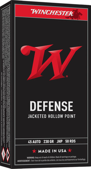 Winchester Ammo USA45JHP USA  45ACP 230gr Jacketed Hollow Point 50 Per Box/10 Case