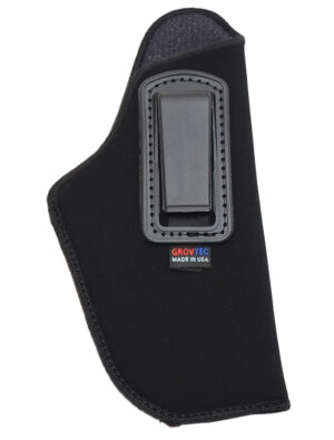 GrovTec US Inc GTHL14115R Inside The Pants IWB Size 15 Black Suede Belt Clip Fits Large Semi-Auto 3-4" Barrel Right Hand