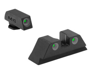 Meprolight USA 102223101 Tru-Dot Sight Set Green Tritium Front & Rear, Compatible w/Glock Frame 17/19/22/23/24/25/28/31/32/33/34/35/37/38/39