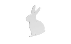B/C AR500 3/8" SILHOUETTE RABBIT WHT