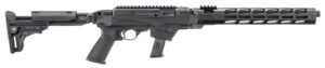 RUG PC CARBINE 9MM 16 FOLDING STOCK BLK 17RD