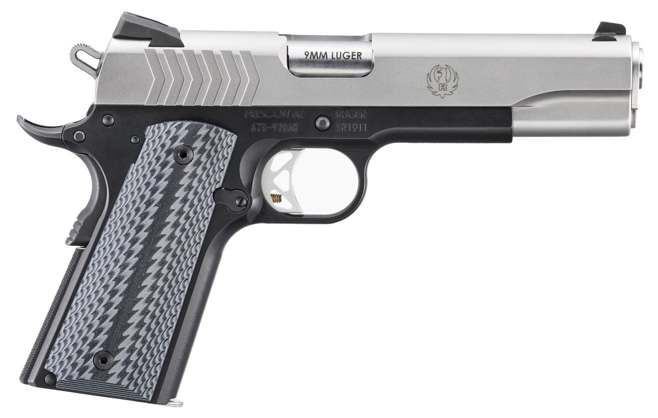 RUG SR1911 9MM 5 SS ALUMINUM ALLOY FRAME 9RD