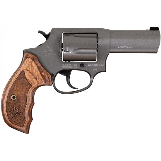 TAU 605 DEFENDER 357MAG 3 NS TUNGSTEN WOOD GRIP