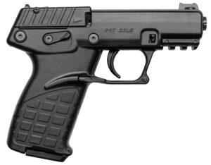 Kel-Tec P17BBLK P17  Compact Frame 22 LR 16+1 3.80" Black Steel Threaded Barrel, Black Serrated Slide, Black Polymer Frame w/Picatinny Rail, Textured Grip, Ambidextrous