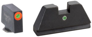 AmeriGlo GL291 Optic Compatible Sight Set for Glock XL Tall Green Tritium Orange Outline Front Sight-Green Tritium Rear Sight