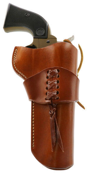 Galco WWR320 Wrangler OWB Tan Leather Belt Loop Fits Ruger Wrangler Right Hand Compatible w/ Wrangler Cartridge Belt
