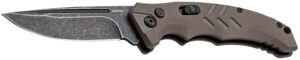 Boker 01BO483 Intention II Folding Drop Point Plain D2 Steel Blade Brown G10 Handle