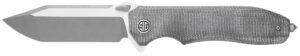 Sig Sauer Knives VA9SBT Validus  3.78" Folding Modified Tanto Plain Dark Acid Stonewash/Satin M390 Steel Blade, 4.76" Salt & Pepper Canvas Micarta Handle