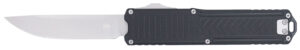 CobraTec Knives CTRNGBLKDNS Ranger  3.25" OTF Plain Stonewashed D2 Steel Blade, 4.75" Black Textured G10 Scales Handle