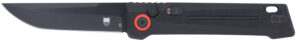 CobraTec Knives CTIFRBLK Inferno  3.50" OTF Tanto Plain Black TiCN D2 Steel Blade, 4.75" Black Textured Handle