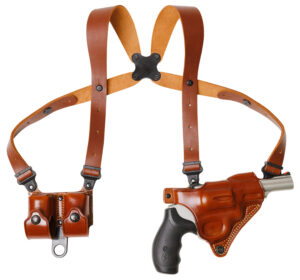Galco MCII104 Miami Classic II Shoulder System Shoulder Fits Chest Up To 56"/Colt King Cobra Tan Steerhide Right Hand