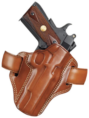 Galco CM112 Combat Master OWB Tan Leather Belt Slide Fits S&W K Frame Fits Ruger Security-Six Right Hand