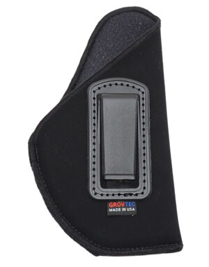 GrovTec US Inc GTHL14112R Inside The Pants IWB Size 12 Black Suede Compatible w/Glock 26/27/33 Belt Clip Mount Right Hand