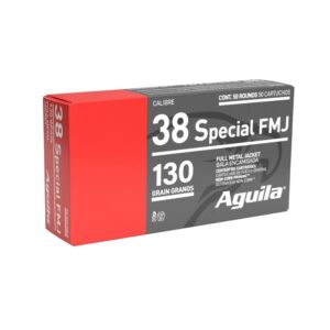 Aguila Handgun Ammunition .38 Spl 130 gr FMJ 950 fps 50/ct