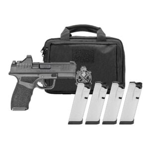 Springfield Armory Gear Pac Echelon 4.0C Handgun 9mm Luger 10rd(4) Magazines 4" Barrel Black Tritium Night Sights Green Dot  & Bag
