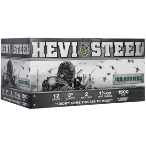 HEVI-Shot HEVI-Steel Shotshells 12ga 3" 1-1/4oz 1500 fps #2 100/ct