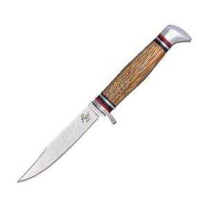 Roper Knives Deadwood Jr. Fixed Blade 3-1/4" Clip Point Blade Zebra Wood