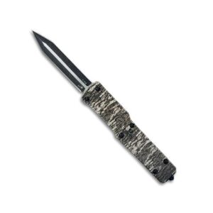 Templar Knife Premium Large Zinc Weighted Knife 3-1/2" D2 Dagger Blade Mossy Oak Bottomland