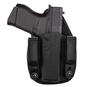 Hybrid IWB Kydex Holster FOR Glock 43 Black Ambidextrous
