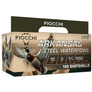 Fiocchi Arkansas Steel Waterfowl Shotshells 12ga 3" 1-1/5oz 1550 fps #4 100/ct