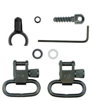 Grovtec Two Piece Barrel Band Swivel Sets .585 - .635 Diameter Black 2/ct