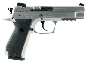 SAR USA K245ST K2  45 ACP 14+1, 4.70" Black Steel Barrel, Stainless Steel Serrated Slide, Stainless Steel Frame w/Beavertail & Picatinny Rail, Black Polymer Grip, Manual Thumb Safety, Right Hand