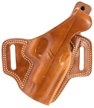 Galco FL834 Fletch OWB Tan Leather Belt Slide Compatible w/ Glock 48/48 MOS/S&W M&P Shield EZ Belt Up to 1.75" Wide Right Hand