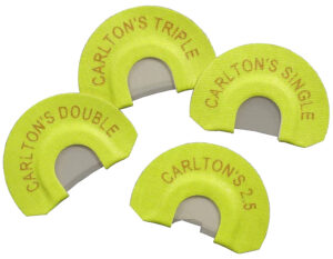 Wayne Carlton's Calls 70314 Essential Elk Diaphragm Call Single/Double/Triple/2.5 Reed Attracts Elk Yellow 4 Per Pkg