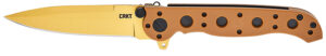 CRKT M16-01DZ M16-10DZ  EDC 3.03" Folding Plain Desert Tan D2 Steel Blade, Desert Tan GRN Handle