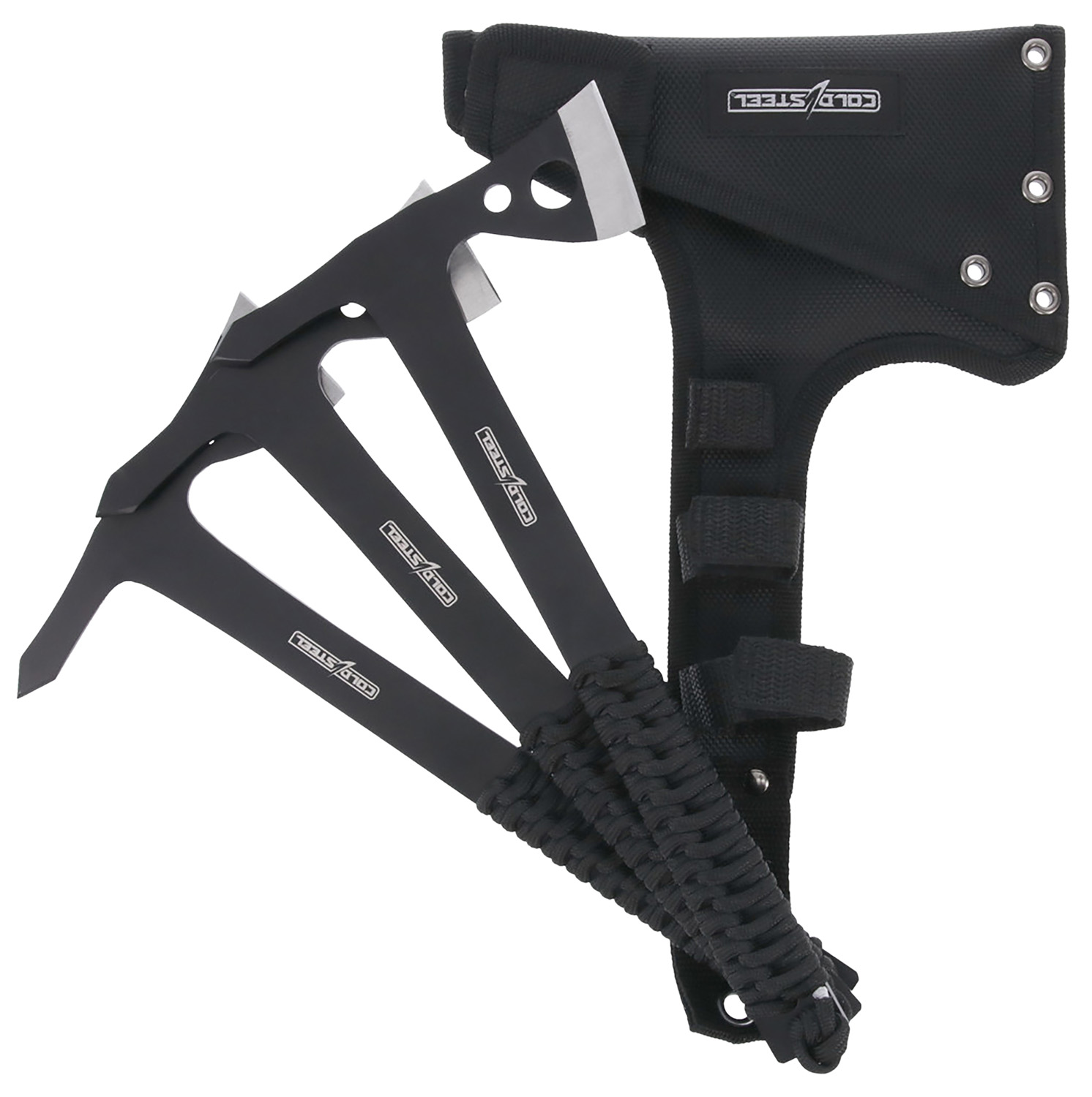 Cold Steel CSTH175AX3PK Throwing Axes 1.75" Black Oxide 420 Stainless Steel Blade Paracord Wrap Handle Set of 3