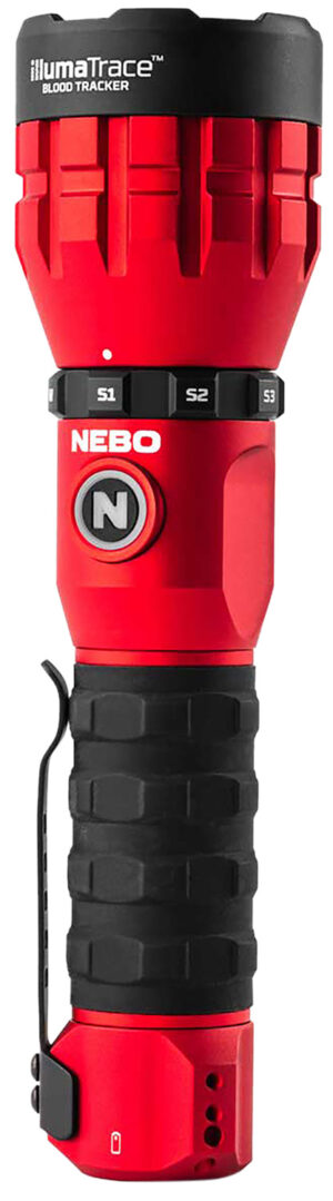 NEBO NEBFLT1036 Illumatrace Blood Tracker Flashlight  Red 150/170 Lumens White LED