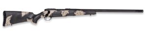 Weatherby MGS01N300PR4B Mark V Backcountry Guide 300 PRC 3+1 22" Carbon Fiber Fluted Threaded Barrel, Black Cerakote Steel Drilled & Tapped Receiver, Black w/Olive Green & Backpack Accents Fixed Peak