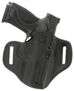 Galco CM224B Combat Master OWB Black Leather Belt Slide Compatible w/Ruger Security-9/Glock 17/Glock 22 Gen2-5 Belt 1.75" Wide Right Hand