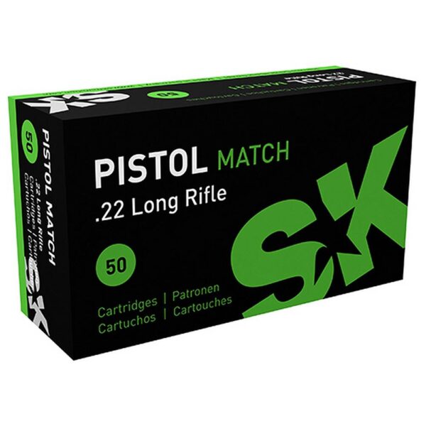 Match 22 Rimfire SK Pistol Match Rimfire Ammunition .22 LR 922 fps 40 gr 50/ct ...